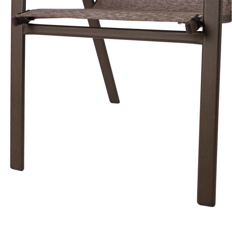 OUTDOOR DINING SET 5PCS ADAM FK10565.02 METAL & TEXTILENE--BROWN