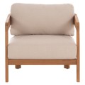 OUTDOOR LOUNGE CHAIR SOLARA FK6513 ACACIA WOOD IN NATURAL--CUSHIONS IN ECRU 75x70x75Hcm. OUTDOOR LOUNGE CHAIR SOLARA FK6513 ACACIA WOOD IN NATURAL--CUSHIONS IN ECRU 75x70x75Hcm.