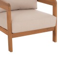 OUTDOOR LOUNGE CHAIR SOLARA FK6513 ACACIA WOOD IN NATURAL--CUSHIONS IN ECRU 75x70x75Hcm. OUTDOOR LOUNGE CHAIR SOLARA FK6513 ACACIA WOOD IN NATURAL--CUSHIONS IN ECRU 75x70x75Hcm.