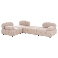 POLYMORPHIC SOFA SHIFTER FK6073.12 TEXTURED FABRIC IN LIGHT BEIGE COLOR 290x196x76Hcm. POLYMORPHIC SOFA SHIFTER FK6073.12 TEXTURED FABRIC IN LIGHT BEIGE COLOR 290x196x76Hcm.