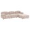 POLYMORPHIC SOFA SHIFTER FK6073.12 TEXTURED FABRIC IN LIGHT BEIGE COLOR 290x196x76Hcm.