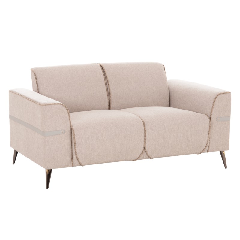 SOFA SET 2PCS FERIN FK6070.12 ECRU FABRIC WITH METAL LEGS SOFA SET 2PCS FERIN FK6070.12 ECRU FABRIC WITH METAL LEGS