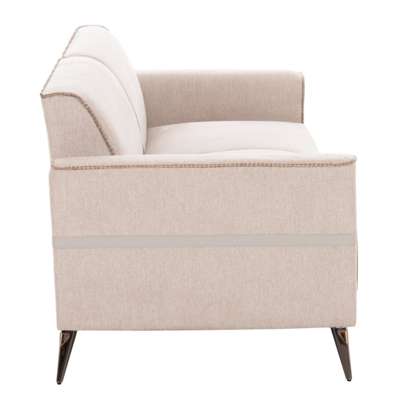 SOFA SET 2PCS FERIN FK6070.12 ECRU FABRIC WITH METAL LEGS SOFA SET 2PCS FERIN FK6070.12 ECRU FABRIC WITH METAL LEGS