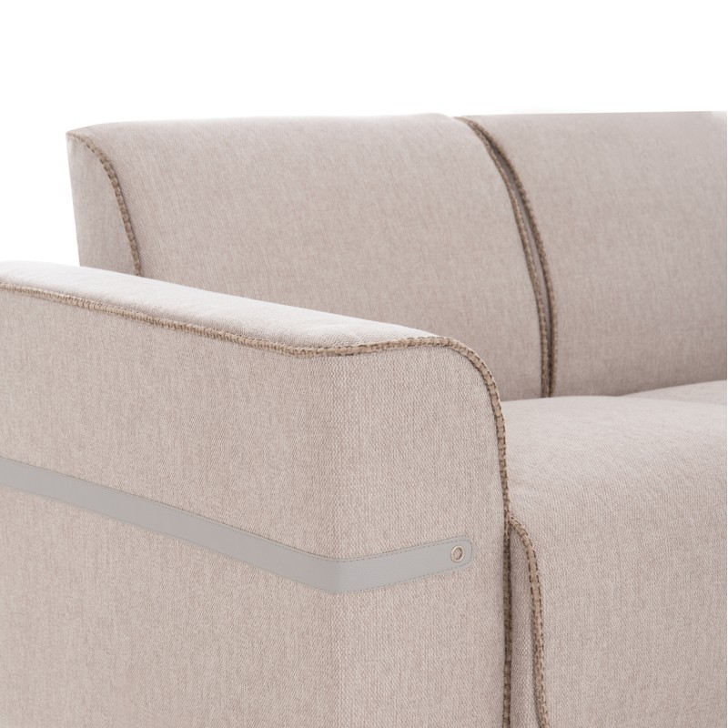 SOFA SET 2PCS FERIN FK6070.12 ECRU FABRIC WITH METAL LEGS SOFA SET 2PCS FERIN FK6070.12 ECRU FABRIC WITH METAL LEGS