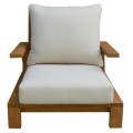 LOUNGE CHAIR MIREX FK6641 ACACIA WOOD IN NATURAL--CUSHIONS IN ECRU 80x96x62Hcm. LOUNGE CHAIR MIREX FK6641 ACACIA WOOD IN NATURAL--CUSHIONS IN ECRU 80x96x62Hcm.