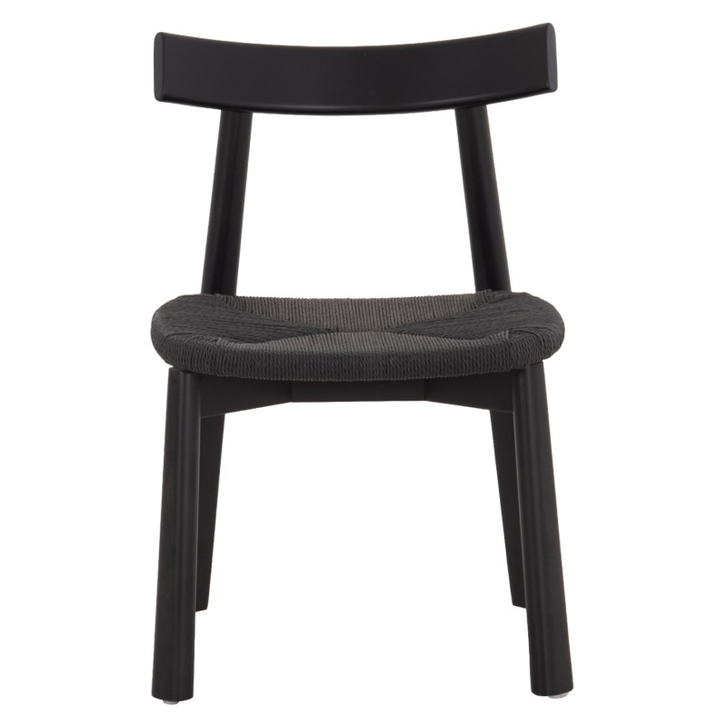 DINING CHAIR OSORIO FK18335.02 RUBBERWOOD & ROPE IN BLACK 51x55x74Hcm. DINING CHAIR OSORIO FK18335.02 RUBBERWOOD & ROPE IN BLACK 51x55x74Hcm.
