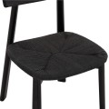 DINING CHAIR OSORIO FK18335.02 RUBBERWOOD & ROPE IN BLACK 51x55x74Hcm. DINING CHAIR OSORIO FK18335.02 RUBBERWOOD & ROPE IN BLACK 51x55x74Hcm.