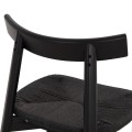 DINING CHAIR OSORIO FK18335.02 RUBBERWOOD & ROPE IN BLACK 51x55x74Hcm. DINING CHAIR OSORIO FK18335.02 RUBBERWOOD & ROPE IN BLACK 51x55x74Hcm.