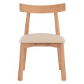 DINING CHAIR OSORIO FK18335.11 RUBBERWOOD IN NATURAL-ECRU PU 51x55x74Hcm. DINING CHAIR OSORIO FK18335.11 RUBBERWOOD IN NATURAL-ECRU PU 51x55x74Hcm.