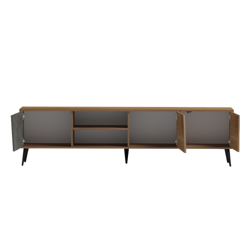 TV FURNITURE CATERRA FK18374.14 MELAMINE NATURAL-MOORE STONE 180Χ35.5Χ48Hcm. TV FURNITURE CATERRA FK18374.14 MELAMINE NATURAL-MOORE STONE 180Χ35.5Χ48Hcm.