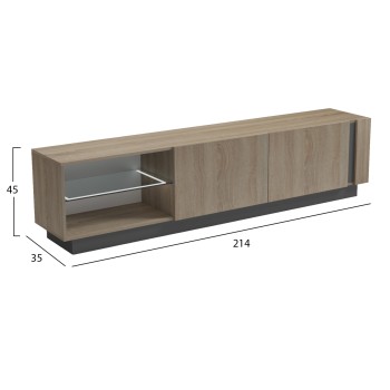 TV FURNITURE NOURISHE FK18373.13 MELAMINE SONAMA-GREY 186Χ35Χ46Hcm. TV FURNITURE NOURISHE FK18373.13 MELAMINE SONAMA-GREY 186Χ35Χ46Hcm.