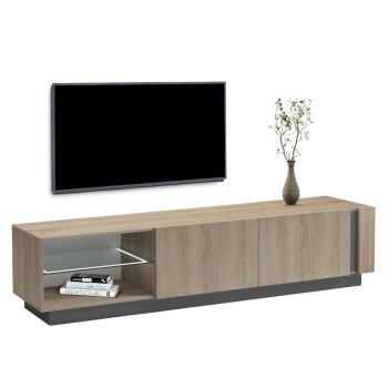 TV FURNITURE NOURISHE FK18373.13 MELAMINE SONAMA-GREY 186Χ35Χ46Hcm.