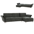 CORNER REVERSIBLE SOFA-BED MAILO FK6071.03 GREEN FABRIC-METAL LEGS 300x145x80Hcm.