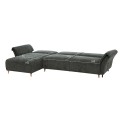 CORNER REVERSIBLE SOFA-BED MAILO FK6071.03 GREEN FABRIC-METAL LEGS 300x145x80Hcm.