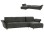 CORNER REVERSIBLE SOFA-BED MAILO FK6071.03 GREEN FABRIC-METAL LEGS 300x145x80Hcm.