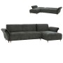 CORNER REVERSIBLE SOFA-BED MAILO FK6071.03 GREEN FABRIC-METAL LEGS 300x145x80Hcm.