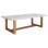 DINING TABLE ASTOR FK6572.02 BEIGE FIBER CEMENT TOP--ACACIA WOOD LEGS 240x100x75Hcm