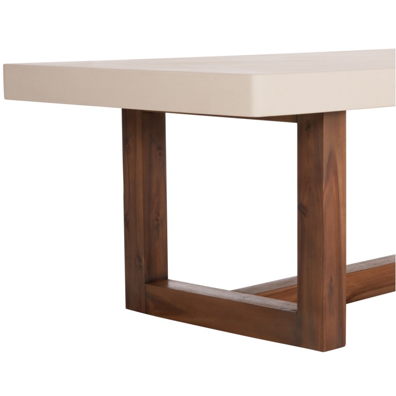 DINING TABLE ASTOR FK6572.02 BEIGE FIBER CEMENT TOP--ACACIA WOOD LEGS 240x100x75Hcm DINING TABLE ASTOR FK6572.02 BEIGE FIBER CEMENT TOP--ACACIA WOOD LEGS 240x100x75Hcm
