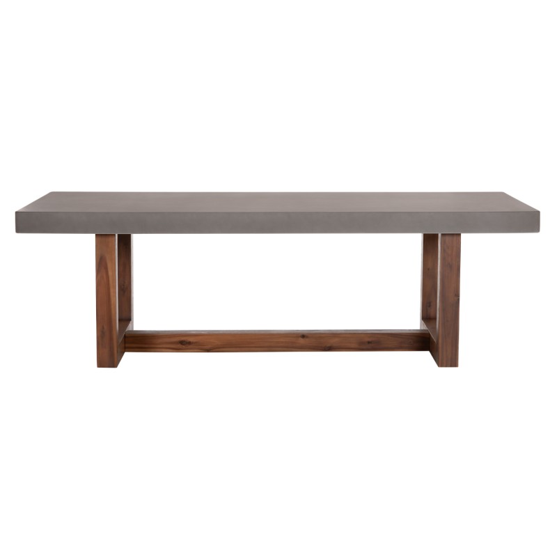 DINING TABLE ASTOR FK6572.01 GREY FIBER CEMENT TOP--ACACIA WOOD LEGS 240x100x75Hcm DINING TABLE ASTOR FK6572.01 GREY FIBER CEMENT TOP--ACACIA WOOD LEGS 240x100x75Hcm