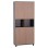 OFFICE BOOKCASE MAVIX FK2160 MELAMINE IN GREY-WALNUT 80Χ40Χ180Hcm.