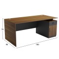 OFFICE DESK WITH RIGHT SIDE CABINET TACTIC FK18387.03 MELAMINE IN WALNUT/GREY 180x90x76Hcm OFFICE DESK WITH RIGHT SIDE CABINET TACTIC FK18387.03 MELAMINE IN WALNUT/GREY 180x90x76Hcm