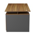 OFFICE DESK WITH RIGHT SIDE CABINET TACTIC FK18387.03 MELAMINE IN WALNUT/GREY 180x90x76Hcm OFFICE DESK WITH RIGHT SIDE CABINET TACTIC FK18387.03 MELAMINE IN WALNUT/GREY 180x90x76Hcm