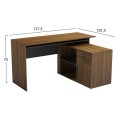 DESK RIGHT CORNER CARNET FK18384.03 MELAMINE IN WALNUT/GREY 138x102x75Hcm. DESK RIGHT CORNER CARNET FK18384.03 MELAMINE IN WALNUT/GREY 138x102x75Hcm.