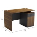 OFFICE DESK WITH RIGHT SIDE CABINET TACTIC FK18389.03 MELAMINE IN WALNUT/GREY 120x70x76Hcm OFFICE DESK WITH RIGHT SIDE CABINET TACTIC FK18389.03 MELAMINE IN WALNUT/GREY 120x70x76Hcm