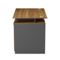 OFFICE DESK WITH RIGHT SIDE CABINET TACTIC FK18389.03 MELAMINE IN WALNUT/GREY 120x70x76Hcm OFFICE DESK WITH RIGHT SIDE CABINET TACTIC FK18389.03 MELAMINE IN WALNUT/GREY 120x70x76Hcm