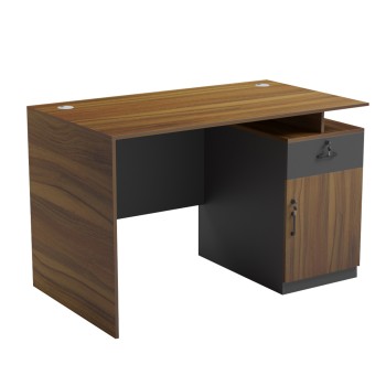 OFFICE DESK WITH RIGHT SIDE CABINET TACTIC FK18389.03 MELAMINE IN WALNUT/GREY 120x70x76Hcm