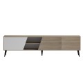 TV FURNITURE CATERRA FK18374.11 MELAMINE SONAMA/WHITE 180Χ35.5Χ48Hcm. TV FURNITURE CATERRA FK18374.11 MELAMINE SONAMA/WHITE 180Χ35.5Χ48Hcm.