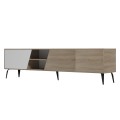 TV FURNITURE CATERRA FK18374.11 MELAMINE SONAMA/WHITE 180Χ35.5Χ48Hcm. TV FURNITURE CATERRA FK18374.11 MELAMINE SONAMA/WHITE 180Χ35.5Χ48Hcm.