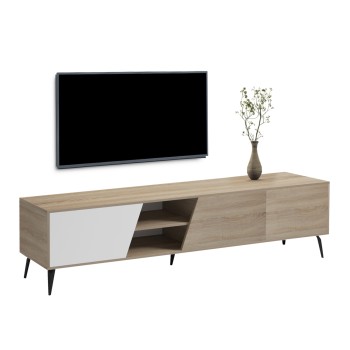 TV FURNITURE CATERRA FK18374.11 MELAMINE SONAMA/WHITE 180Χ35.5Χ48Hcm.