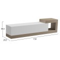 ON-WALL TV FURNITURE ESSENZA FK18372.11 MELAMINE SONAMA/WHITE 150x29.6x38.6Hcm. ON-WALL TV FURNITURE ESSENZA FK18372.11 MELAMINE SONAMA/WHITE 150x29.6x38.6Hcm.