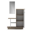 ENTRANCE FURNITURE WITH WALL MIRROR SONG FK18379.11 MELAMINE IN SONAMA/WHITE 80x30x90Hcm ENTRANCE FURNITURE WITH WALL MIRROR SONG FK18379.11 MELAMINE IN SONAMA/WHITE 80x30x90Hcm
