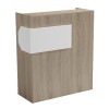 RECEPTION DESK GAND FK2154.01 MELAMINE IN SONAMA/WHITE 95.5x40x110Hcm.