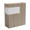 RECEPTION DESK GAND FK2154.01 MELAMINE IN SONAMA/WHITE 95.5x40x110Hcm.