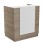 RECEPTION DESK KARMEN FK2155.01 MELAMINE IN SONAMA/WHITE 100x70x110Hcm.