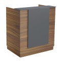 RECEPTION DESK KARMEN FK2155.03 MELAMINE IN WALNUT/GREY 100x70x110Hcm. RECEPTION DESK KARMEN FK2155.03 MELAMINE IN WALNUT/GREY 100x70x110Hcm.