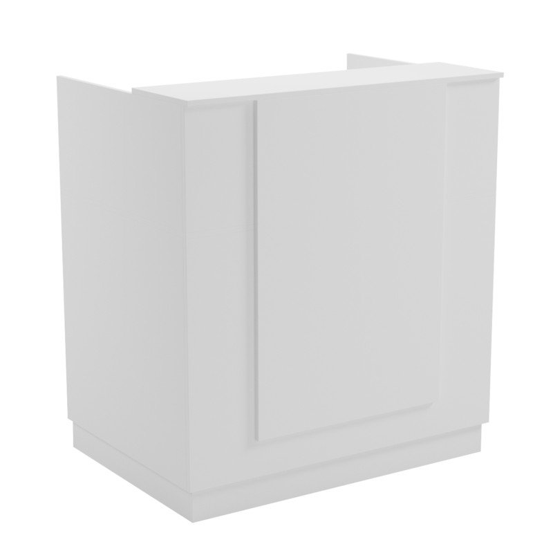 RECEPTION DESK KARMEN FK2155.02 MELAMINE IN WHITE 100x70x110Hcm. RECEPTION DESK KARMEN FK2155.02 MELAMINE IN WHITE 100x70x110Hcm.