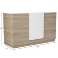 RECEPTION DESK KRONIC FK2156.01 MELAMINE IN SONAMA/WHITE 180x70x110Hcm. RECEPTION DESK KRONIC FK2156.01 MELAMINE IN SONAMA/WHITE 180x70x110Hcm.