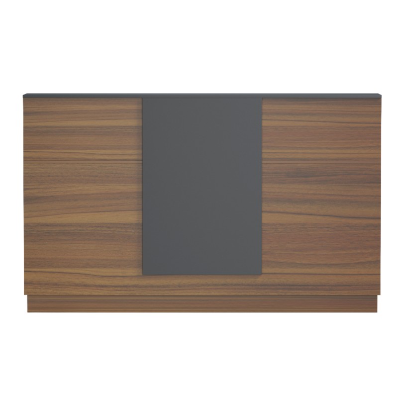 RECEPTION DESK KRONIC FK2156.03 MELAMINE IN WALNUT/GREY 180x70x110Hcm. RECEPTION DESK KRONIC FK2156.03 MELAMINE IN WALNUT/GREY 180x70x110Hcm.