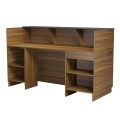 RECEPTION DESK KRONIC FK2156.03 MELAMINE IN WALNUT/GREY 180x70x110Hcm. RECEPTION DESK KRONIC FK2156.03 MELAMINE IN WALNUT/GREY 180x70x110Hcm.
