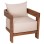 LOUNGE ARMCHAIR SERIES KIOTO FK6380 TEAK WOOD IN NATURAL COLOR 70x74x72Hcm.
