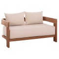 SOFA 2-SEATER SERIES KIOTO FK6381 TEAK WOOD IN NATURAL--BEIGE CUSHIONS 140x77x72Hcm. SOFA 2-SEATER SERIES KIOTO FK6381 TEAK WOOD IN NATURAL--BEIGE CUSHIONS 140x77x72Hcm.