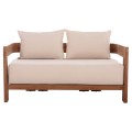 SOFA 2-SEATER SERIES KIOTO FK6381 TEAK WOOD IN NATURAL--BEIGE CUSHIONS 140x77x72Hcm. SOFA 2-SEATER SERIES KIOTO FK6381 TEAK WOOD IN NATURAL--BEIGE CUSHIONS 140x77x72Hcm.