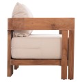 SOFA 2-SEATER SERIES KIOTO FK6381 TEAK WOOD IN NATURAL--BEIGE CUSHIONS 140x77x72Hcm. SOFA 2-SEATER SERIES KIOTO FK6381 TEAK WOOD IN NATURAL--BEIGE CUSHIONS 140x77x72Hcm.