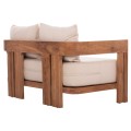 SOFA 2-SEATER SERIES KIOTO FK6381 TEAK WOOD IN NATURAL--BEIGE CUSHIONS 140x77x72Hcm. SOFA 2-SEATER SERIES KIOTO FK6381 TEAK WOOD IN NATURAL--BEIGE CUSHIONS 140x77x72Hcm.