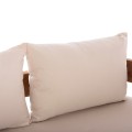 SOFA 2-SEATER SERIES KIOTO FK6381 TEAK WOOD IN NATURAL--BEIGE CUSHIONS 140x77x72Hcm. SOFA 2-SEATER SERIES KIOTO FK6381 TEAK WOOD IN NATURAL--BEIGE CUSHIONS 140x77x72Hcm.