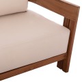 SOFA 2-SEATER SERIES KIOTO FK6381 TEAK WOOD IN NATURAL--BEIGE CUSHIONS 140x77x72Hcm. SOFA 2-SEATER SERIES KIOTO FK6381 TEAK WOOD IN NATURAL--BEIGE CUSHIONS 140x77x72Hcm.